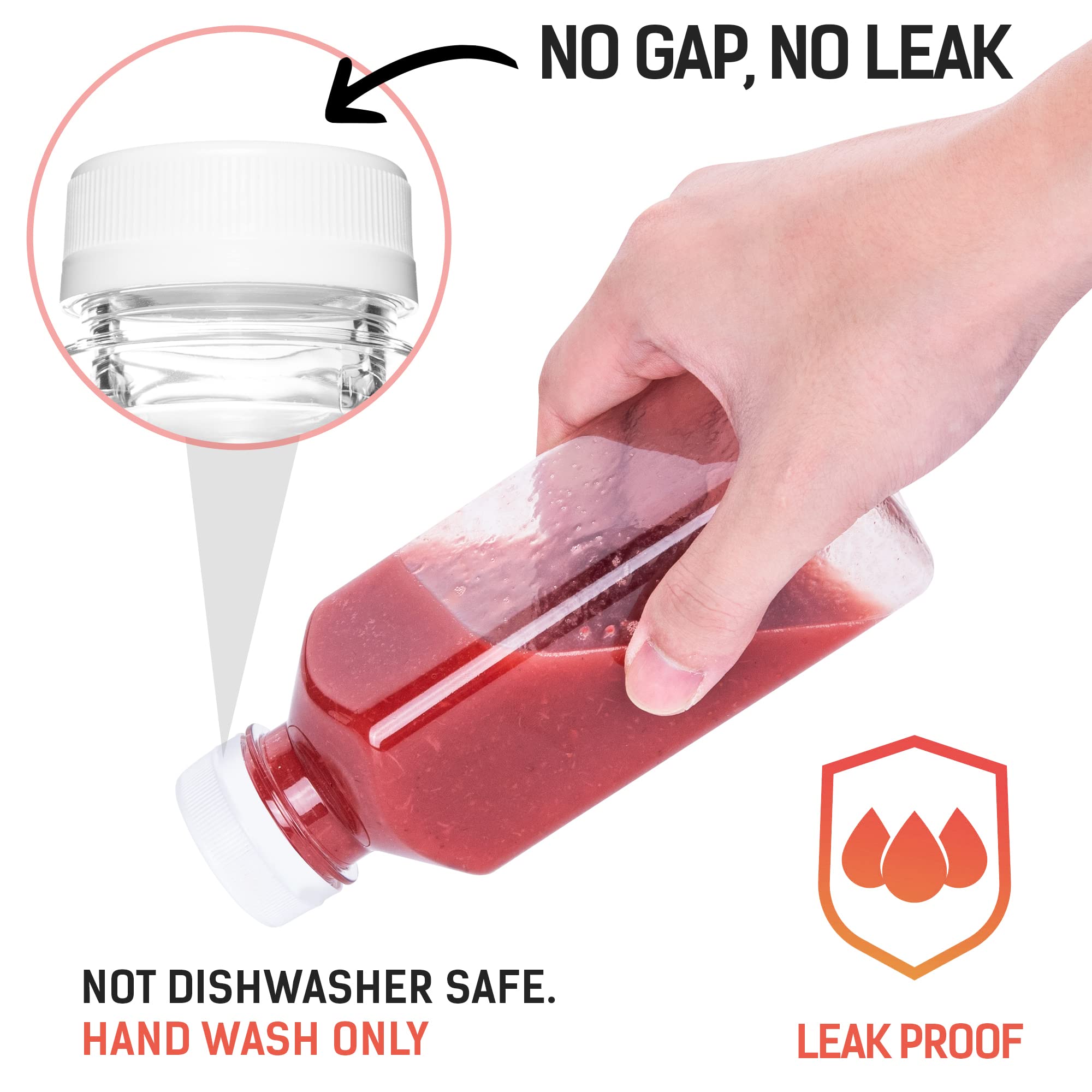 Norcalway clear plastic bottle showcases contents while remaining durable