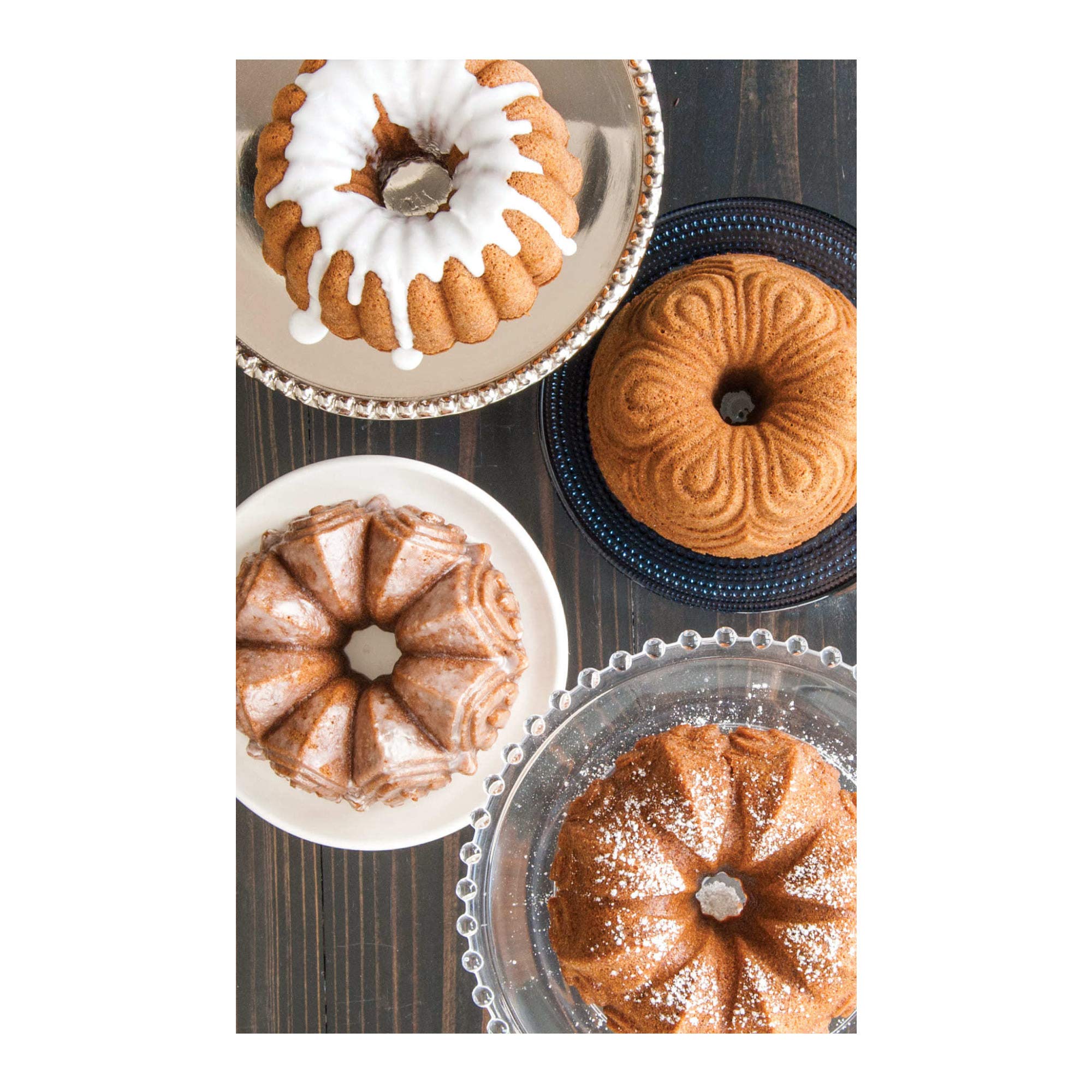 Nordic Ware Bundt pan in cast aluminum for even browning.