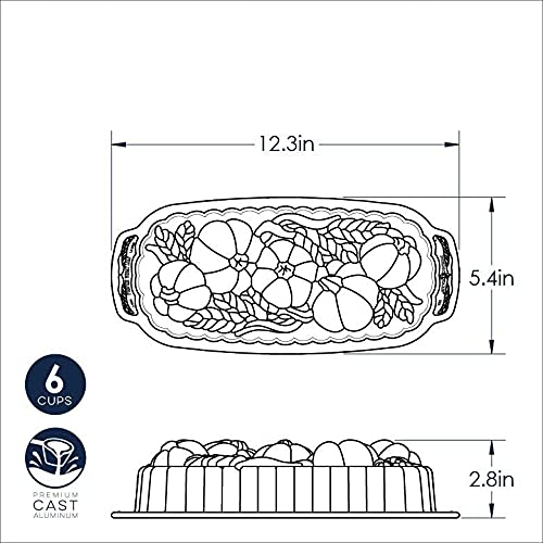 Nordic Ware nonstick coating helps easy release of slices.