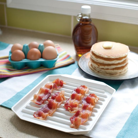 Nordic Ware bacon rack grease control aids cleaner cooking.