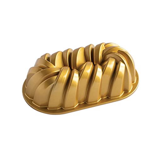 Nordic Ware Braided design closeup shows intricate braid for stylish presentation.