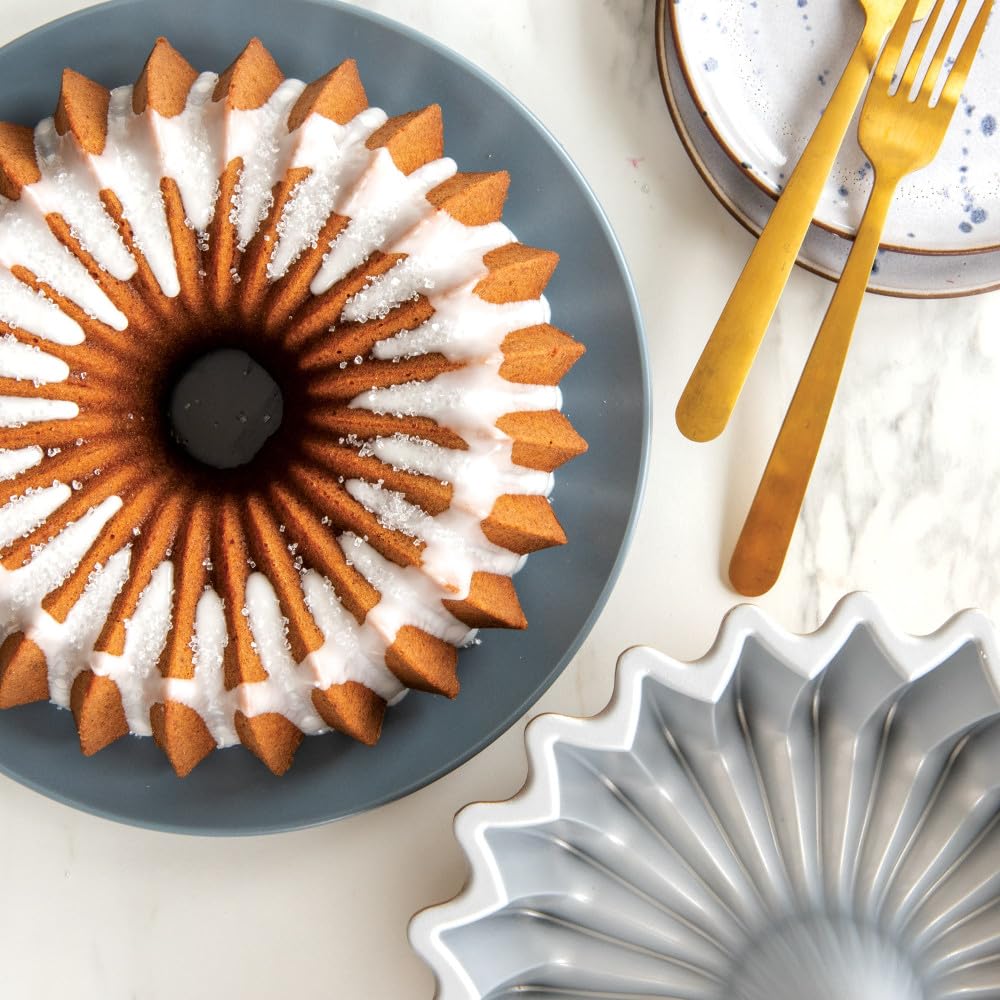 Nordic Ware Brilliance Bundt 10-cup gold durable pan designed for longevity