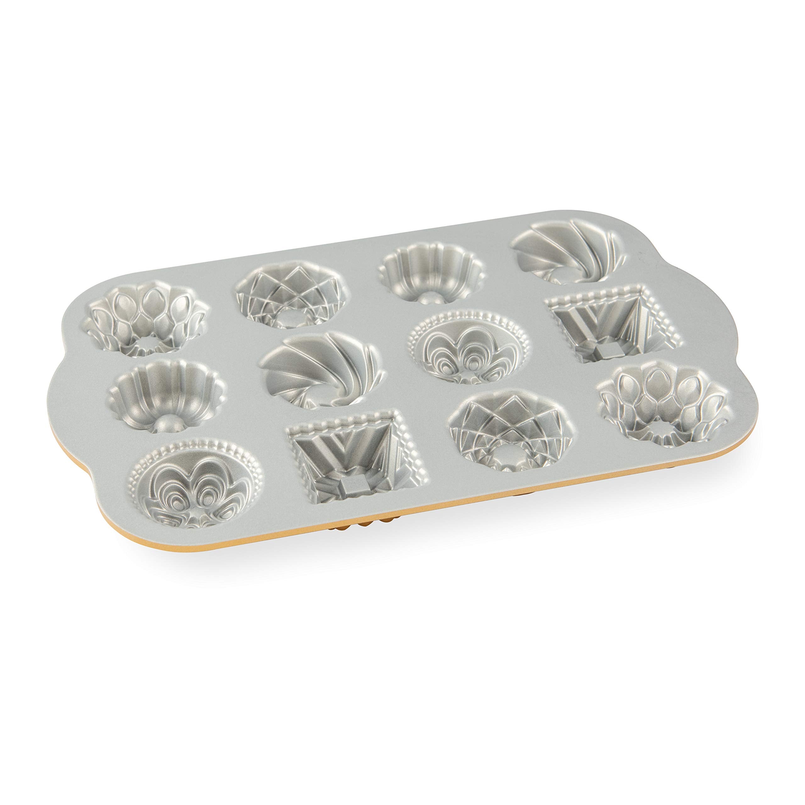 Nordic Ware Bundt Charms Gold close-up shows luxe finish and durable cast aluminum