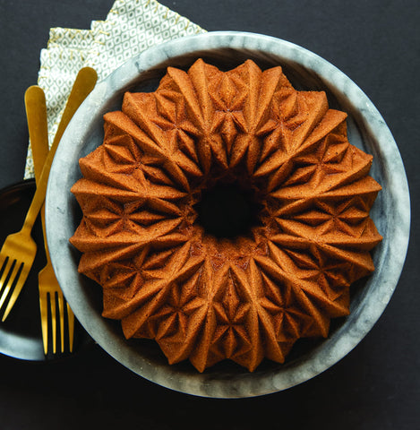 Nonstick silicone coating on Nordic Ware Bundt pan for easy release
