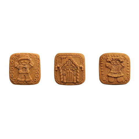 Nordic Ware dough press stamp aids clean 3D impressions.