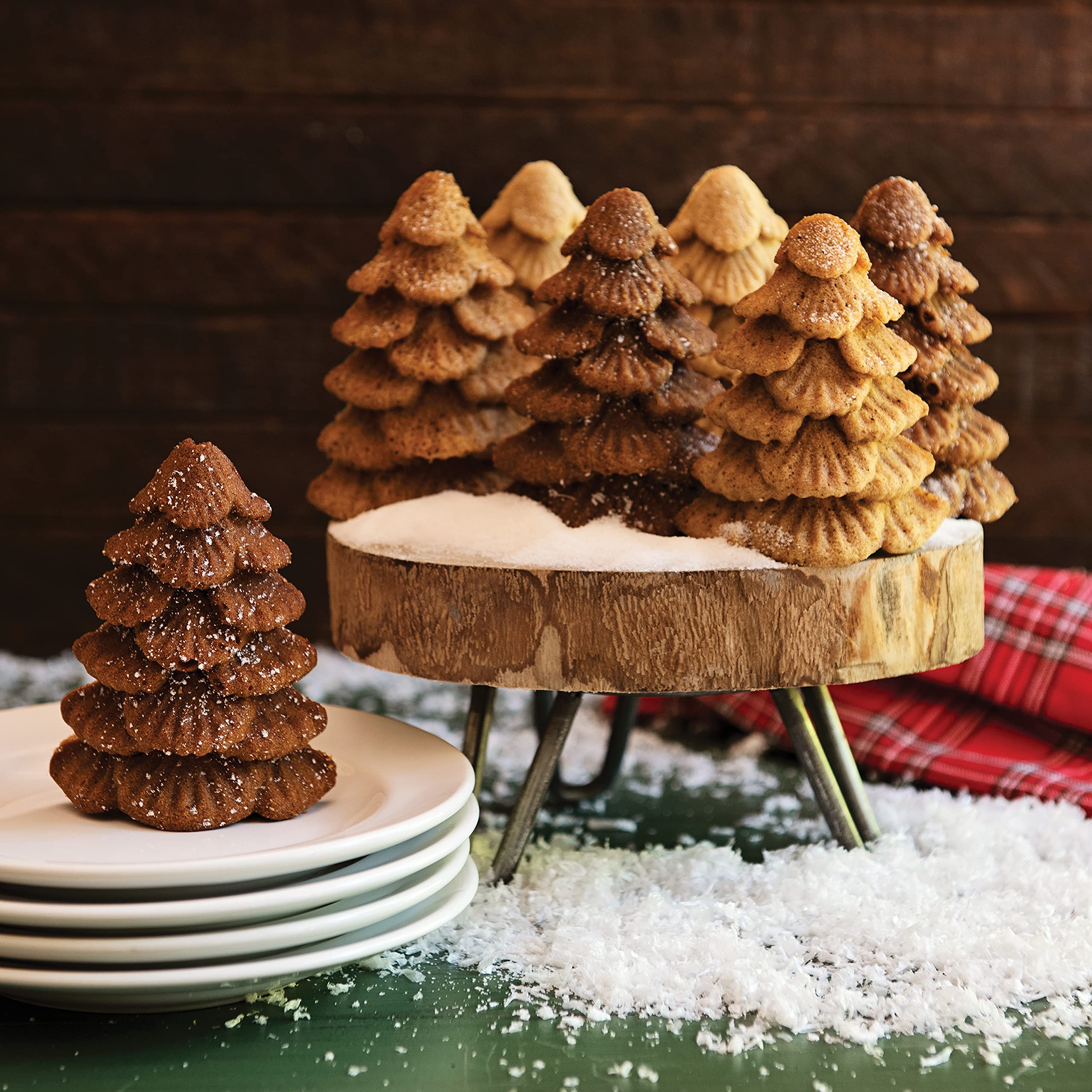 Nordic Ware Evergreen Cakelets bundled pack ready for batch holiday baking.