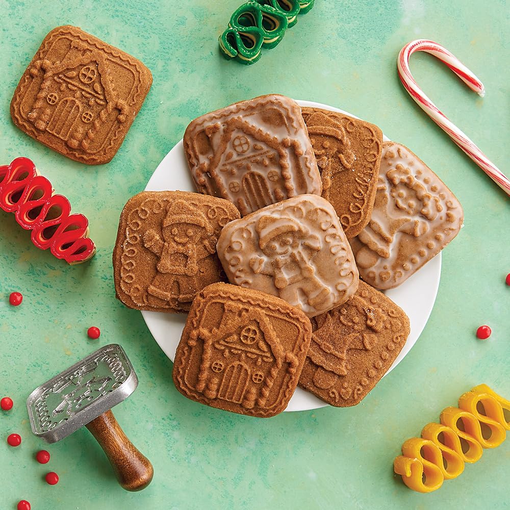 Nordic Ware gingerbread girl stamp for charming embossed cookies.