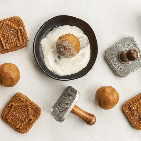 Nordic Ware gingerbread house stamp for detail filled holiday cookies.