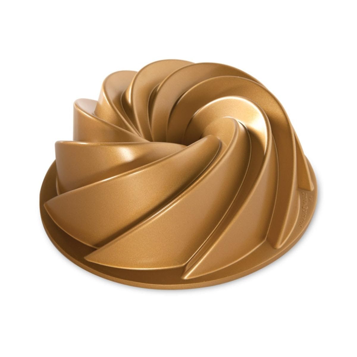 Nordic Ware Heritage Bundt Pan American-made badge close-up highlighting durable construction.