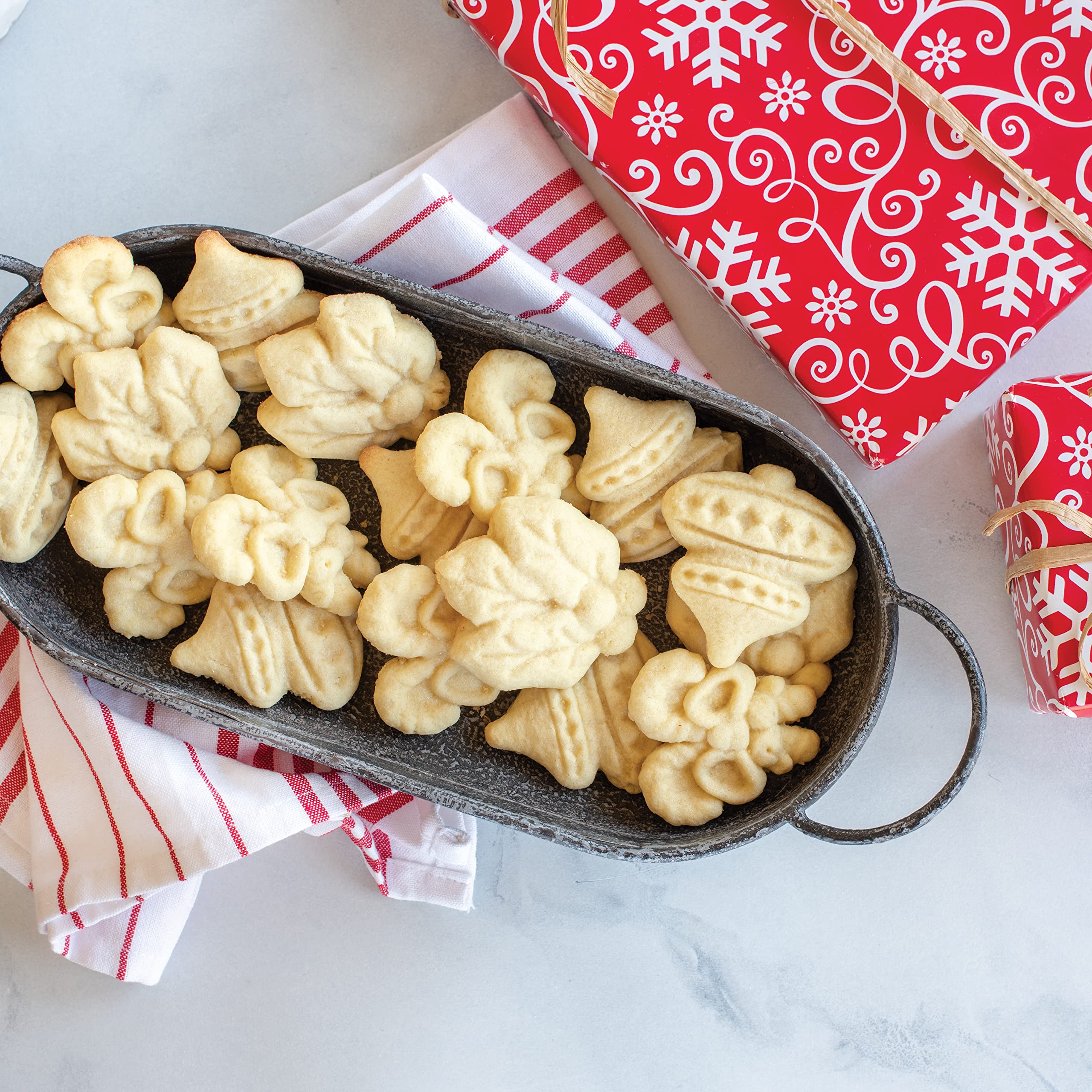 Nordic Ware Holiday Cookie Stamps snowman design for cozy cookies