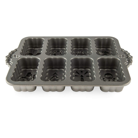 Nordic Ware Holiday Mini Loaves Pan bow design adds festive detail