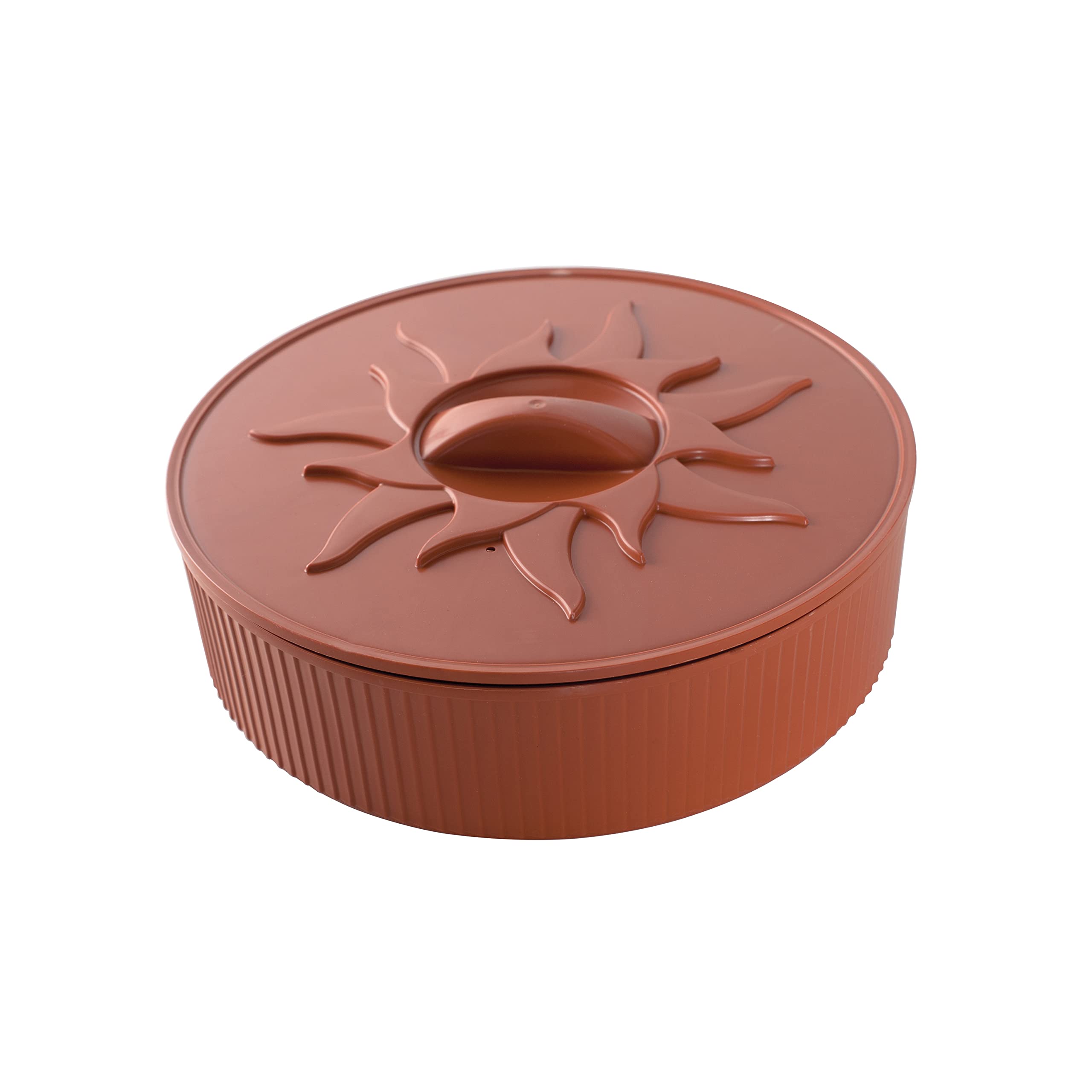 Nordic Ware microwave tortilla-warmer in use for 10-inch tortillas