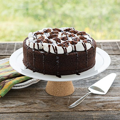 Nordic Ware Naturals 8-inch round cake pan oven-ready image emphasizing easy cleanup after baking