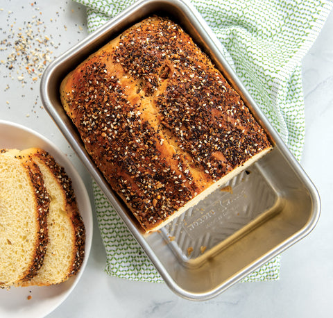 Nordic Ware Prism Loaf Pan promotes even browning and crisp crusts.