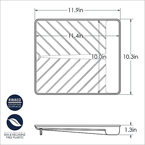 Nordic Ware large rectangular bacon tray ready for cooking and serving
