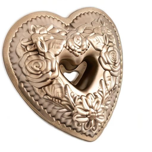 Nordic Ware Wildflower Heart Bundt pan ideal for celebrations and family gatherings.