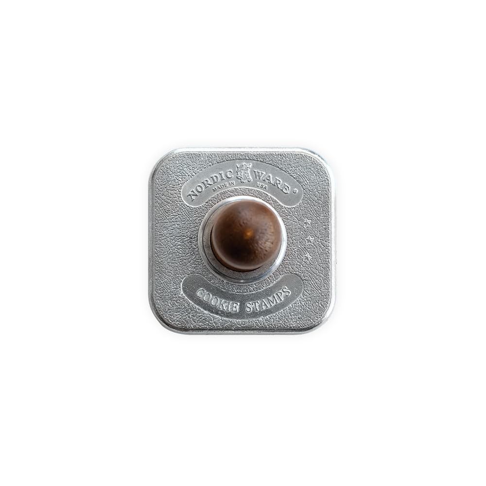 Nordic Ware wooden handle stamps ensure steady stamping with dough.
