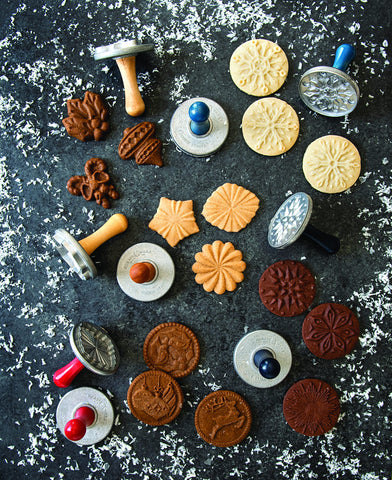Nordic Ware Yuletide stamps made in America from domestic and imported materials.