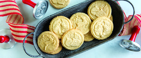 Nordic Ware Yuletide stamps create 3D embossed designs with minimal decorating.