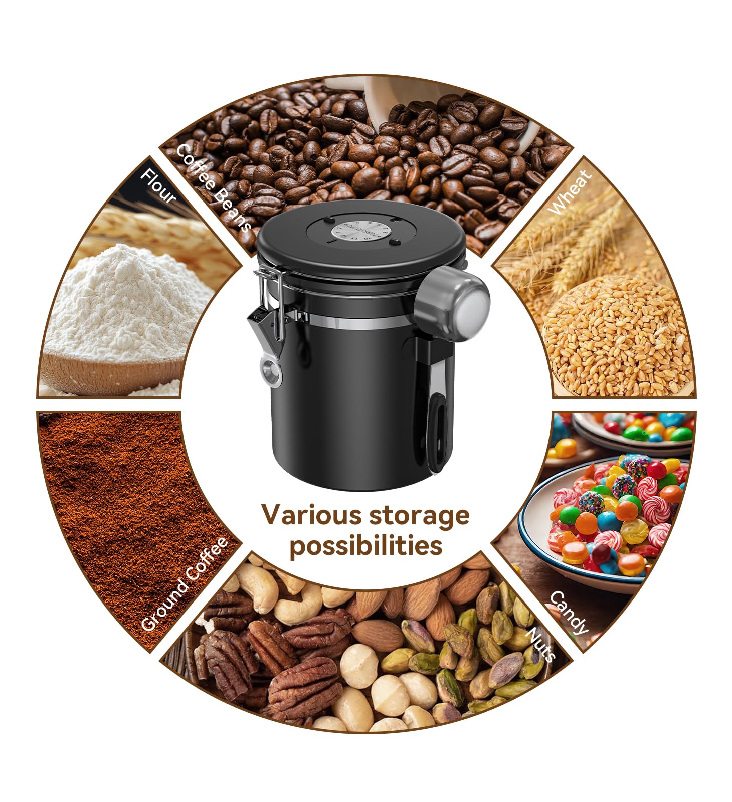 NORIRUN scoop inside lid enables quick, mess-free portioning