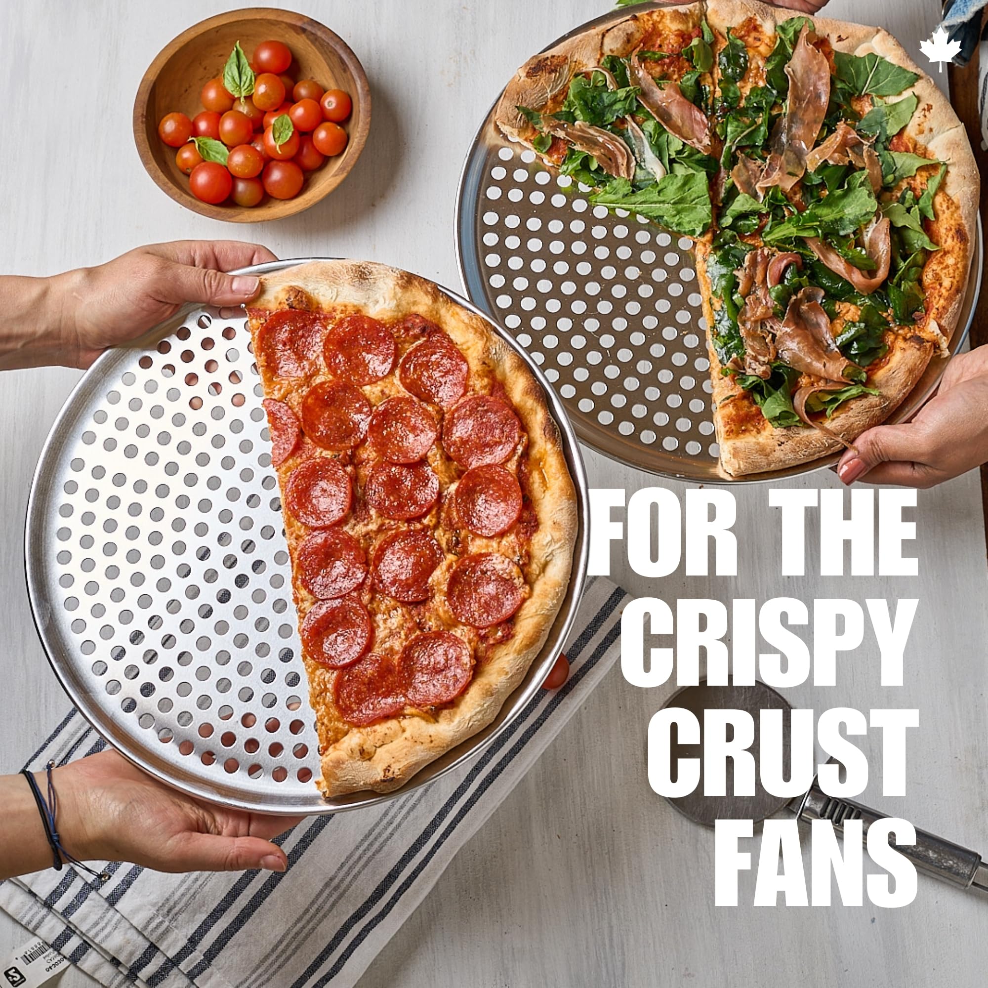 Norjac 12-inch pan is versatile for bread, pastries, and appetizers.