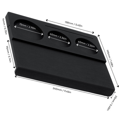 Normcore Espresso Station V3 keeps your workspace clean with raised border.