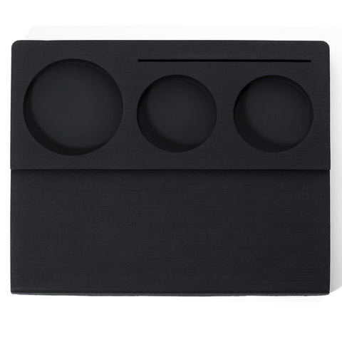 Normcore corner tamping mat uses food-grade silicone for non-slip, easy-clean surfaces.