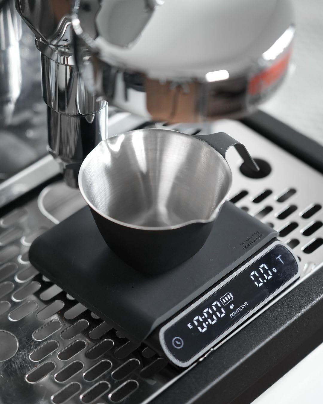 Normcore Pocket Coffee Scale V3 anodized aluminum body for durable portable use