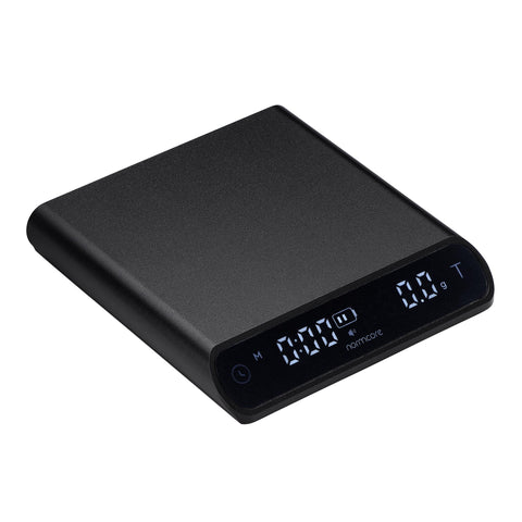 Normcore Pocket Coffee Scale V3 backlit display for easy timing and precise weighing