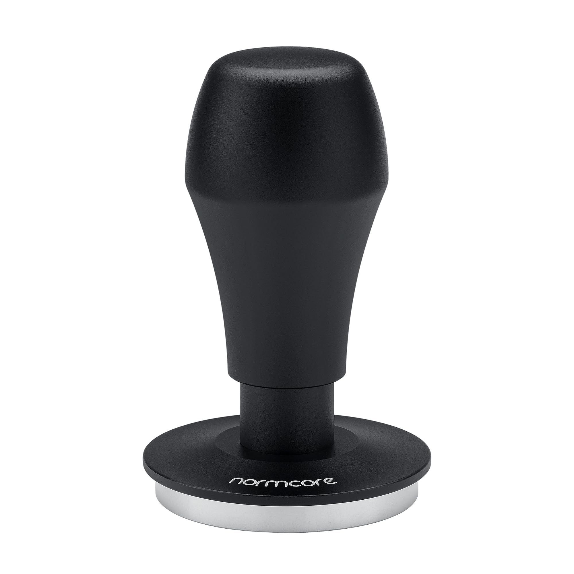 Normcore tamper features an anodized handle for a comfortable grip.