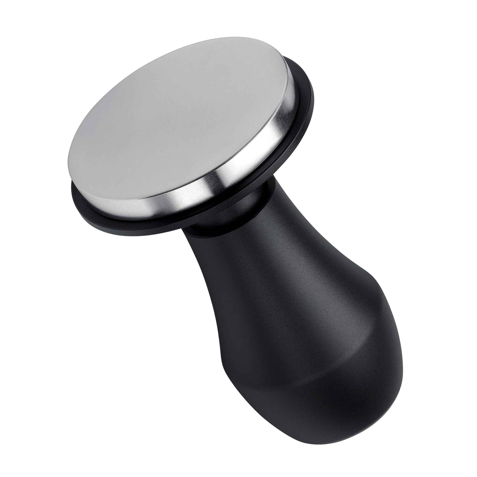Normcore tamper base is stainless steel for durable use.