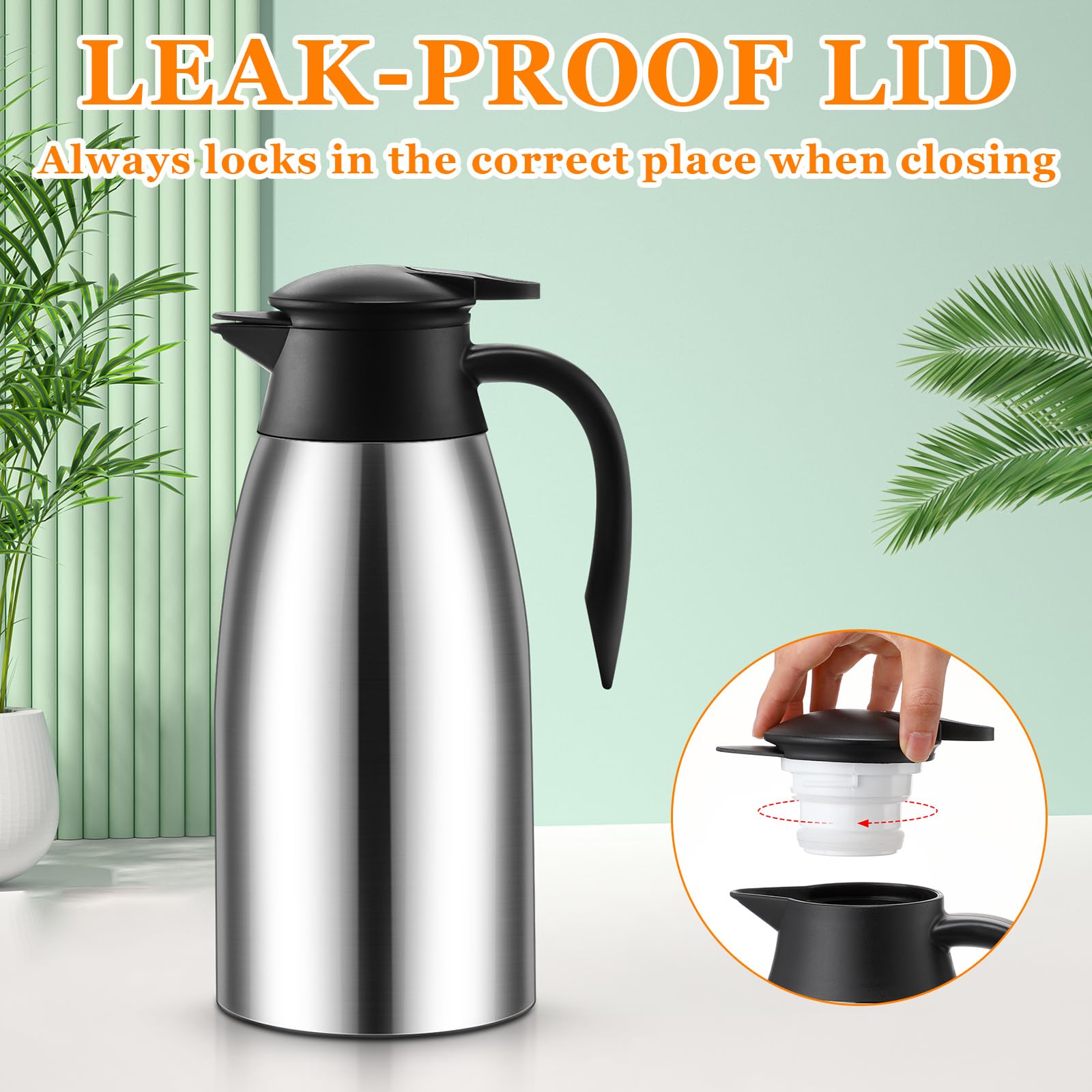 Norme bent handle design providing comfortable grip while pouring.