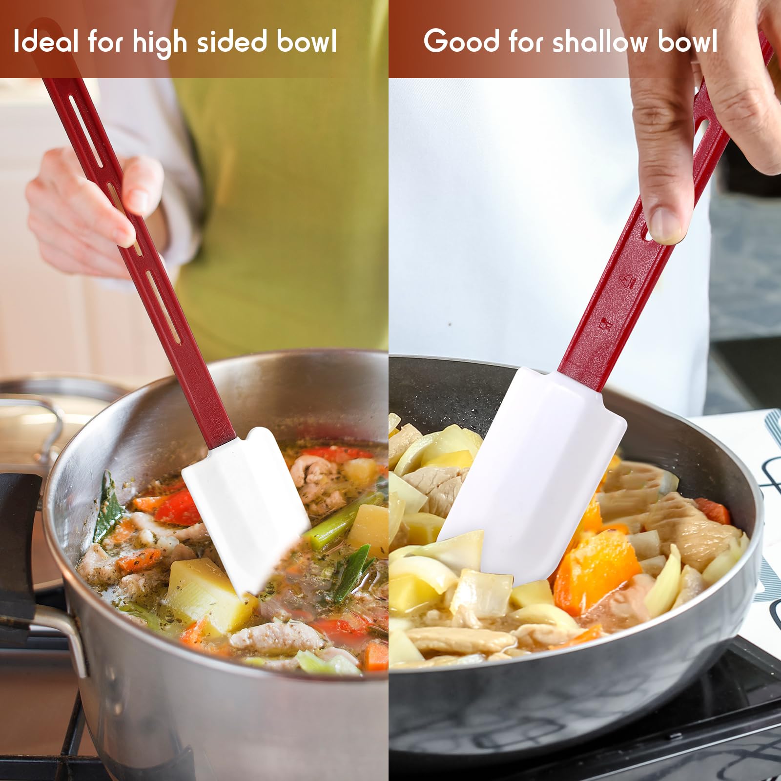 Norme dishwasher-safe silicone spatula, easy cleaning for busy kitchens.