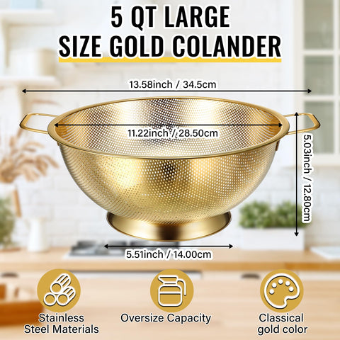 Norme gold strainer 8 cm close-up showing precise sifting and quick rinsing.