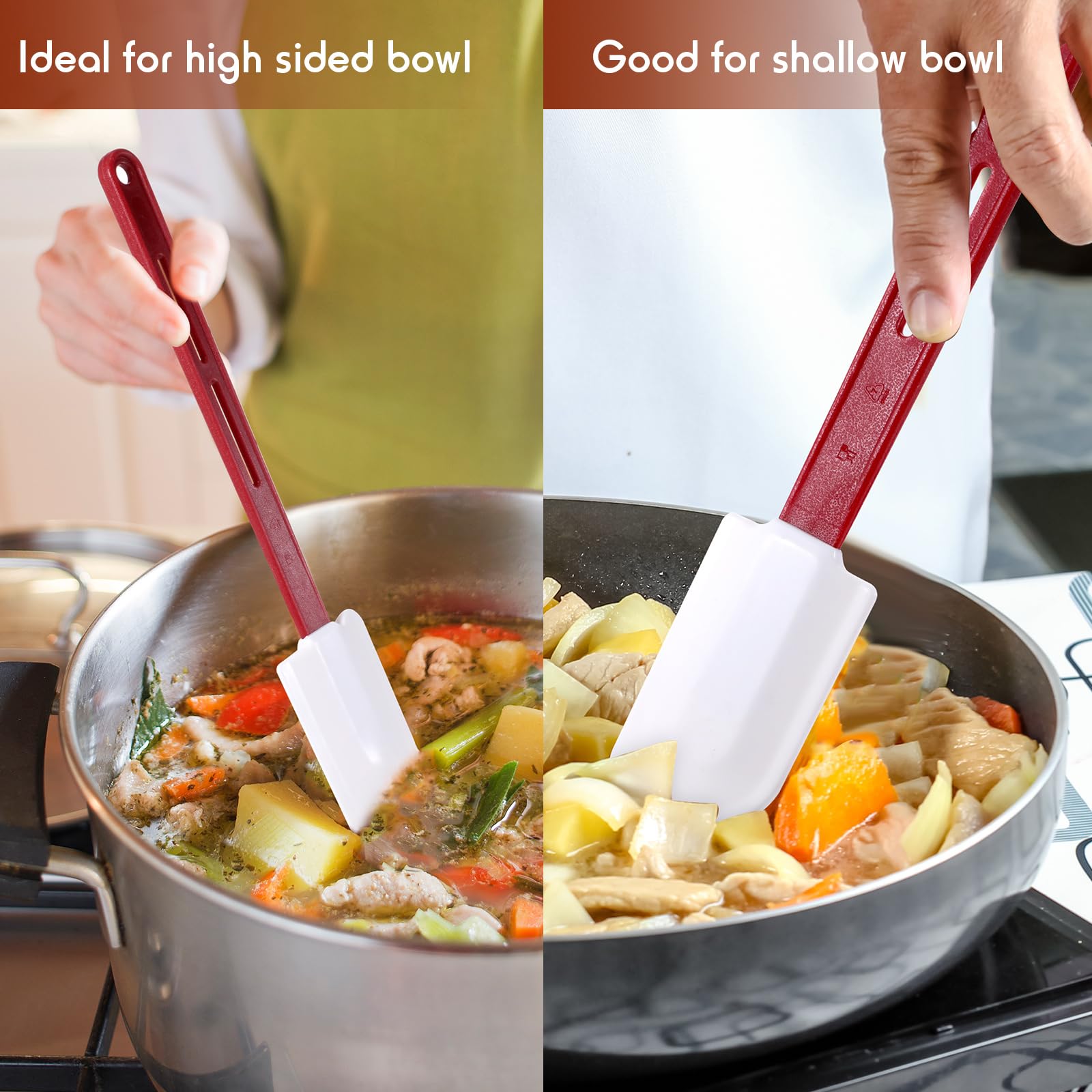 Norme 16.5-inch silicone spatula with flexible design for large batches