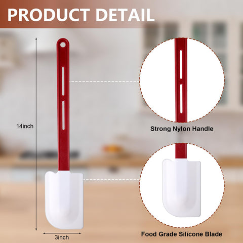 Norme silicone spatula with nylon handle detail, offering sturdy grip and heat-safe performance.