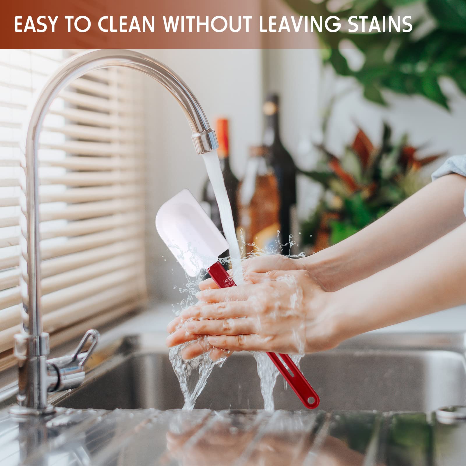 Norme spatula dishwasher-safe feature highlights easy cleanup after cooking.