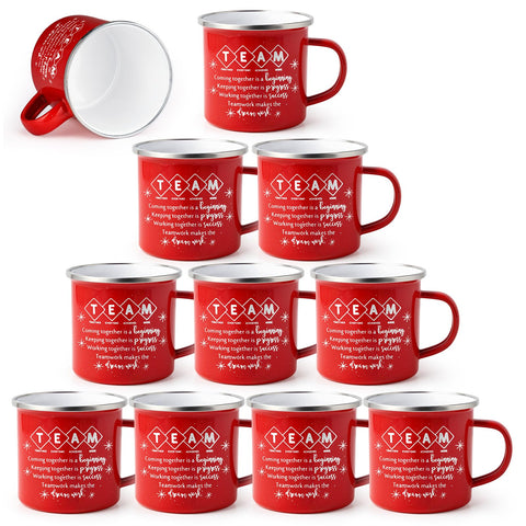 Norme team coffee cups in red, 10-pack for gifting and sharing