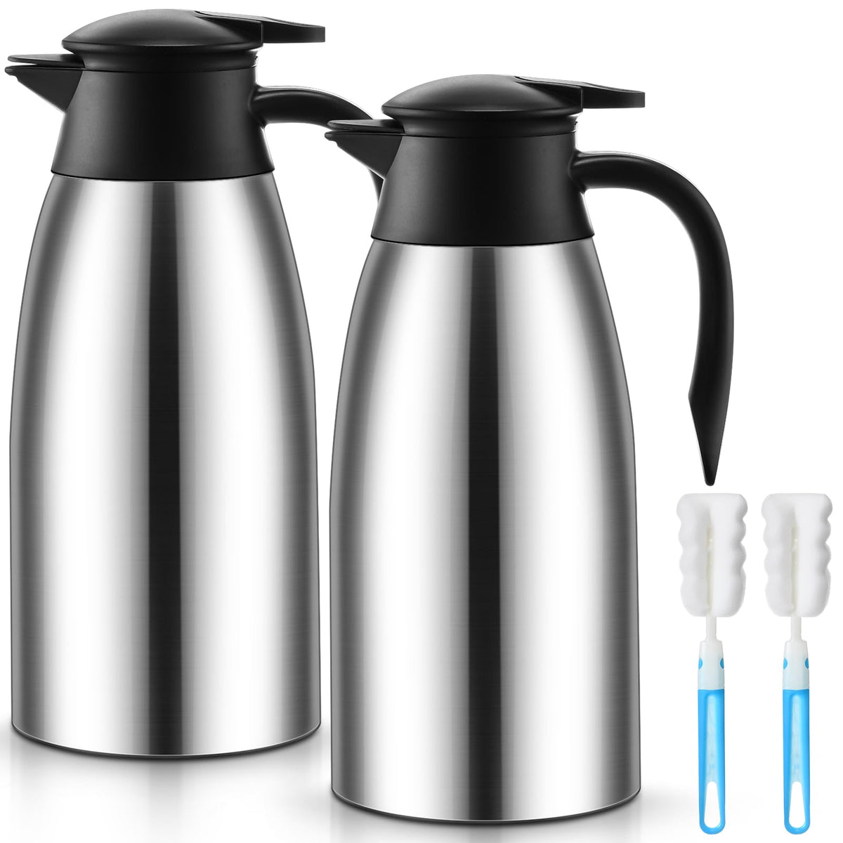 Norme thermal coffee carafe set with pour spout for easy serving.
