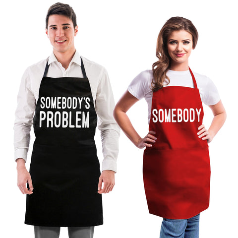 Norpaz funny couple aprons for him, ideal for playful cooking moments.