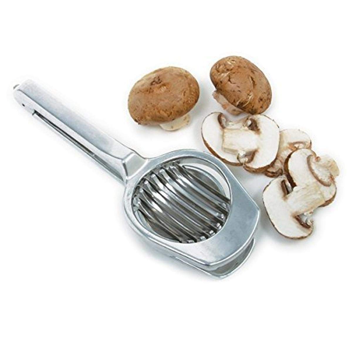 Norpro 5170 mushroom egg slicer front view, precise slicing blades for quick prep