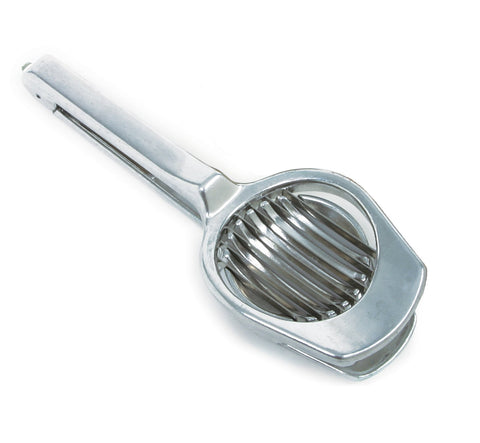 Norpro 5170 sliced mushrooms on plate, even cuts ready for salads and toppings