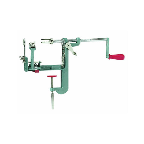 Norpro Apple Mate 2 parer shows precise apple peeling for quick prep.