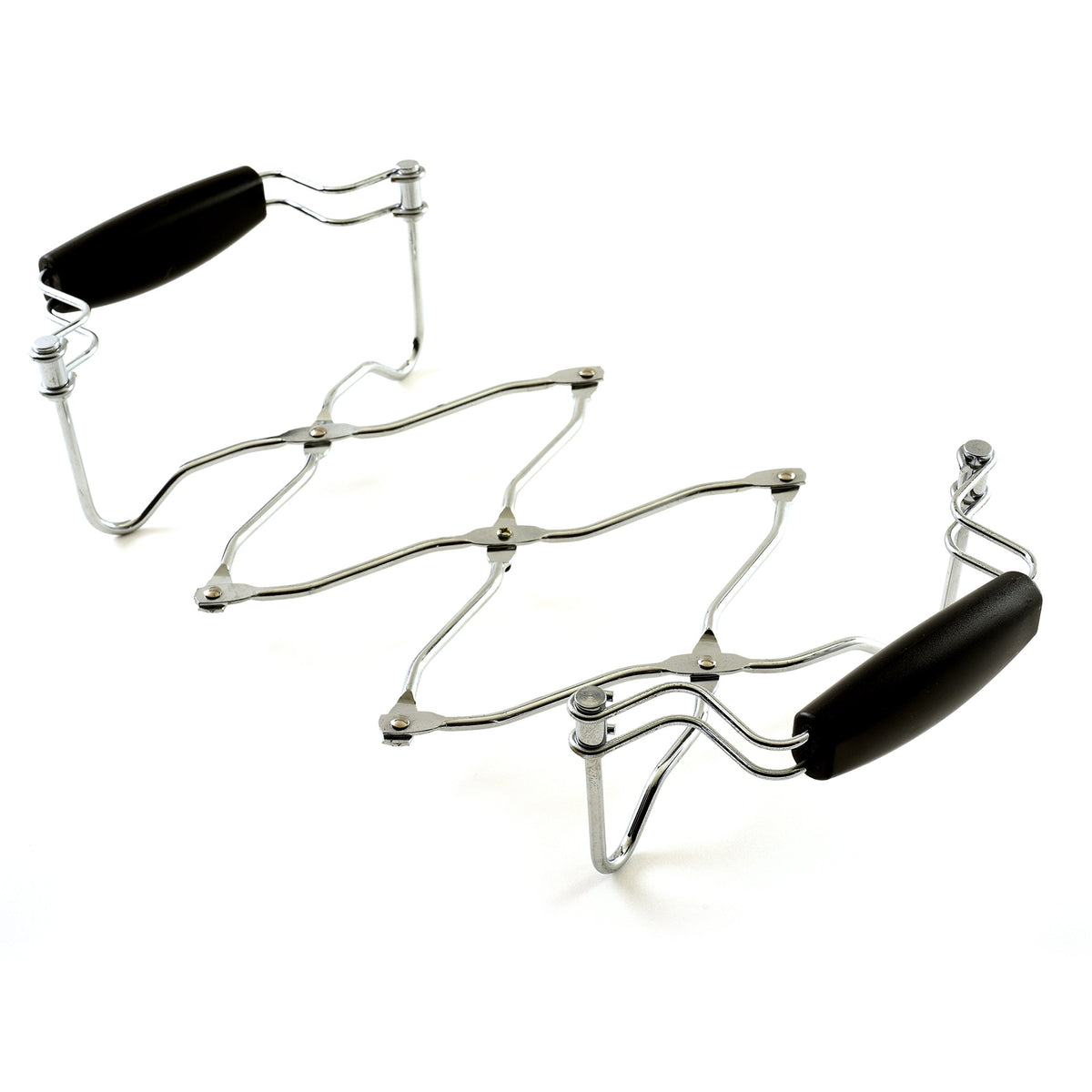 Norpro expanding trivet with dish-fit shows adjustable size for various plates.