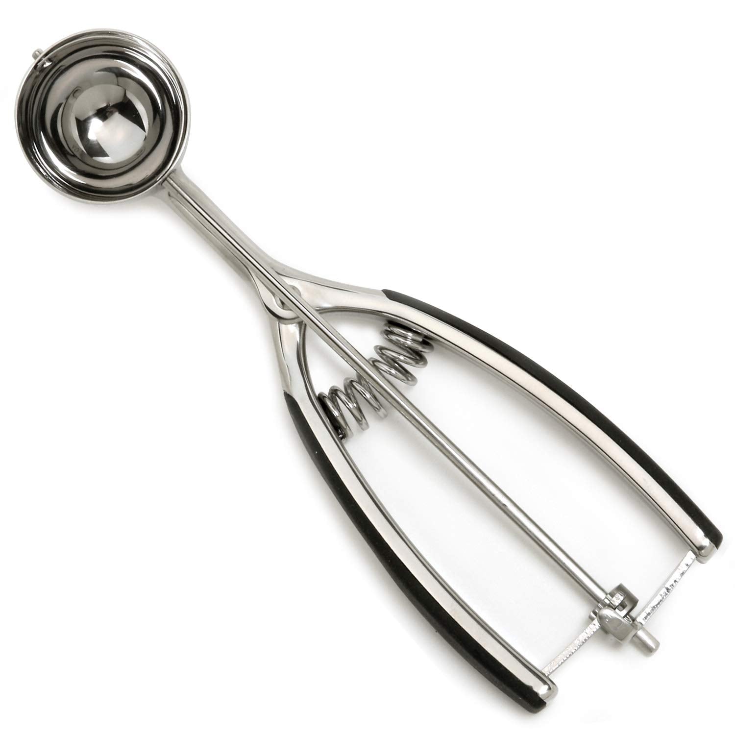 Norpro Grip-EZ 1-Tablespoon stainless scoop with soft grip handles for precise portioning.