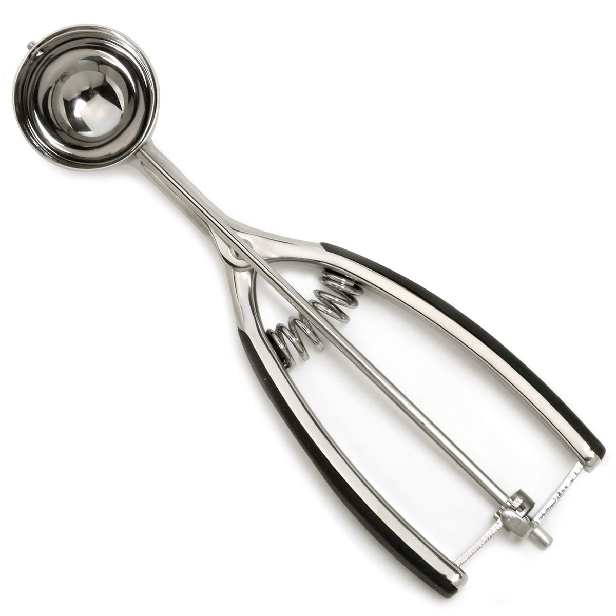 Norpro Grip-EZ 1-Tablespoon stainless scoop with soft grip handles for precise portioning.