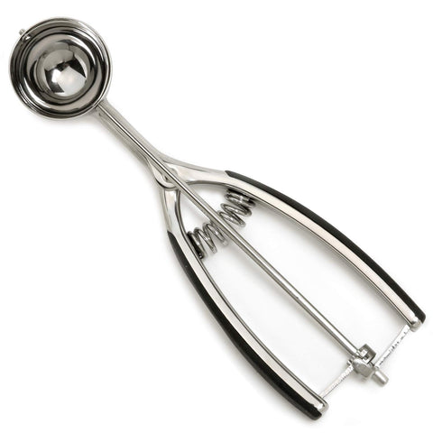 Norpro Grip-EZ 1-Tablespoon stainless scoop with soft grip handles for precise portioning.
