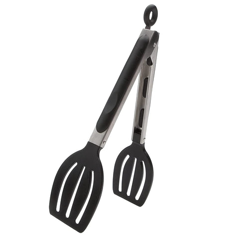 Norpro Grip-EZ locking tong close-up with stainless steel body and silicone head