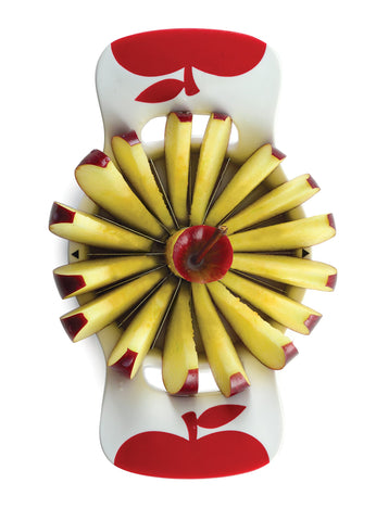 Norpro Grip-Ez push plate lifts fruit and protects blades during storage.