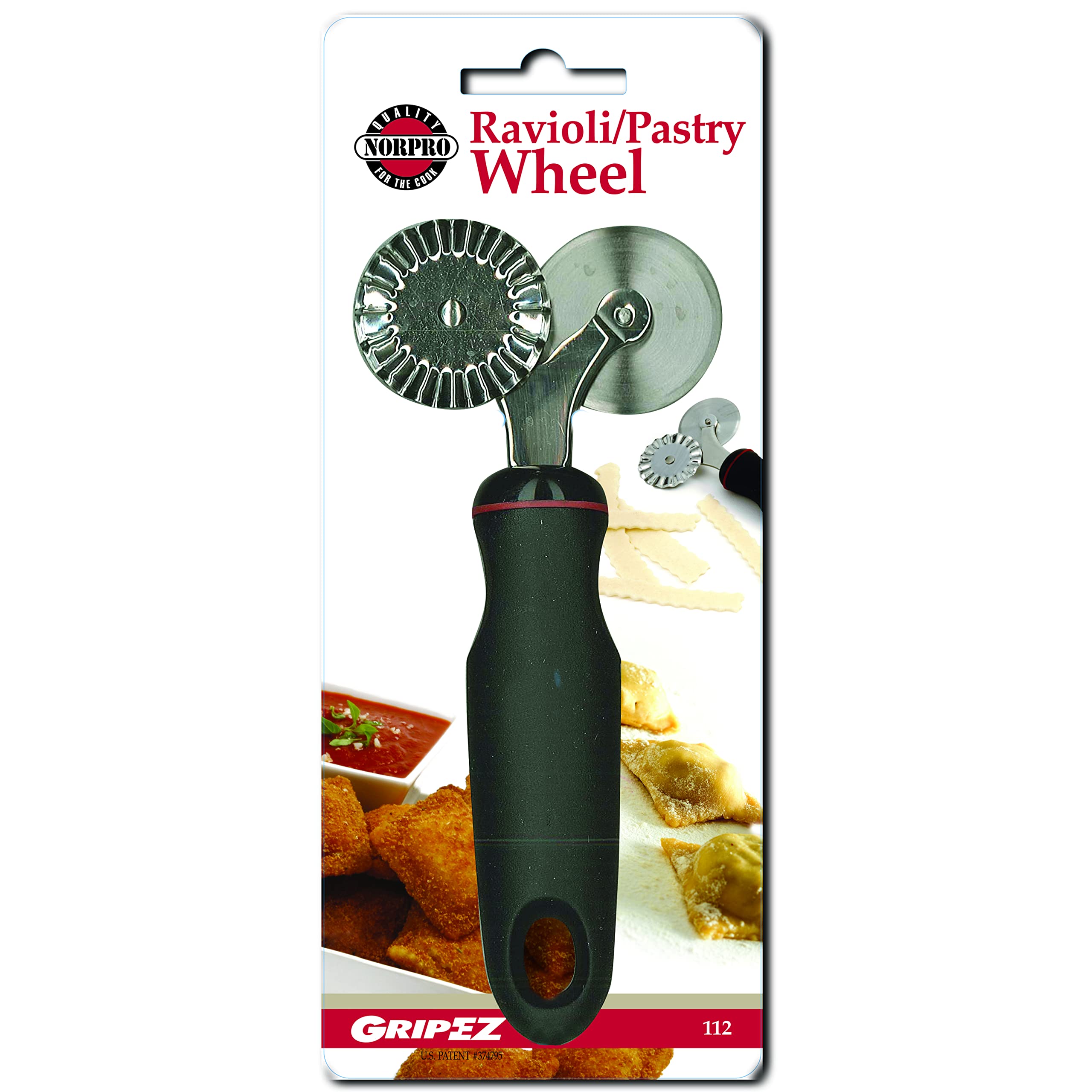 Norpro Grip-EZ santoprene handle provides comfortable grip for both hands